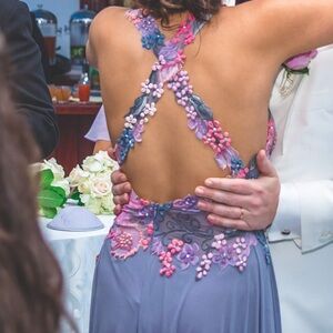 Ema savahl cross back gown, Fits like a size 6